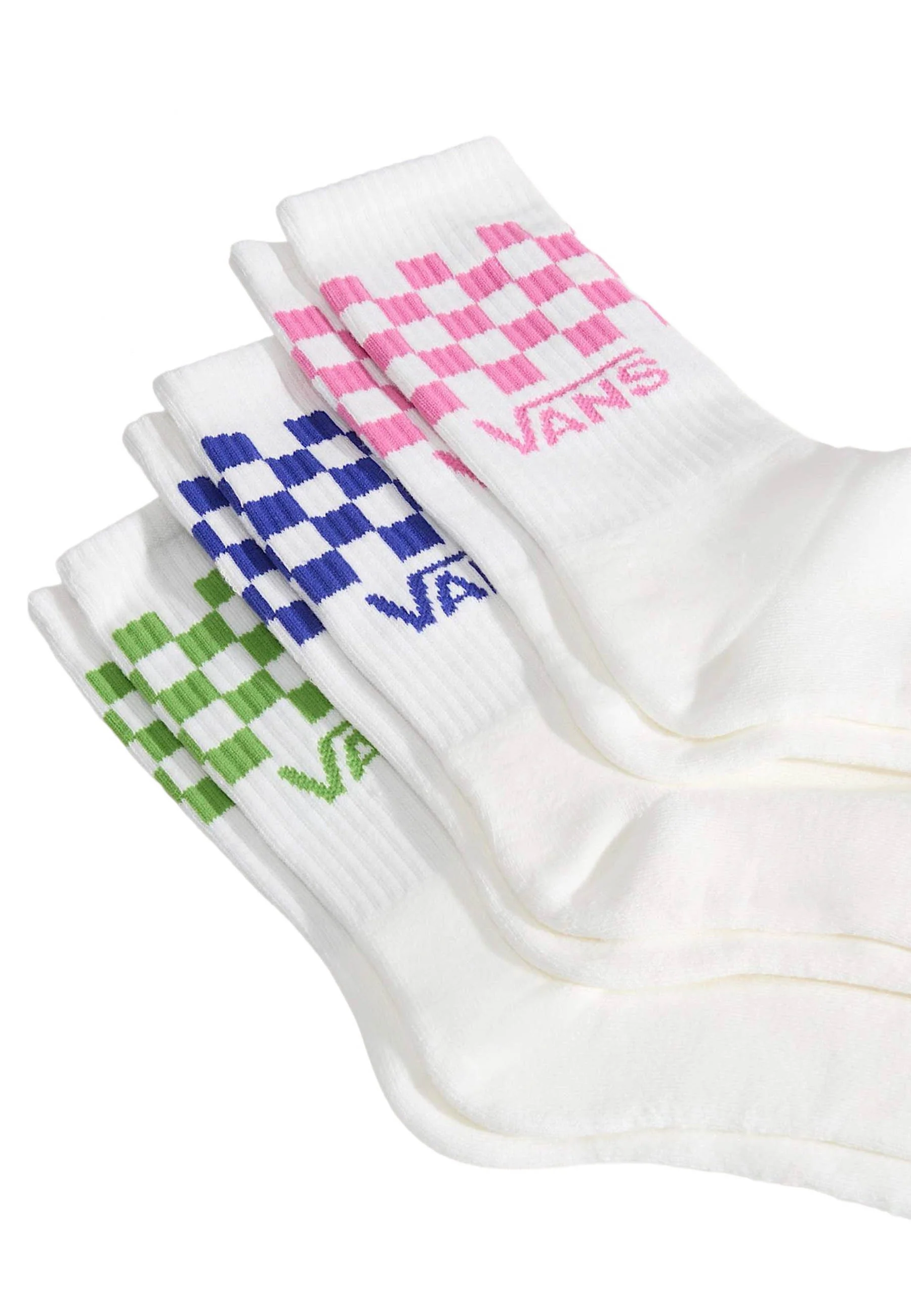 Vans Classic Check Crew Checkerboard Pink Fizz Calze Unisex | VN000QBU - Image 5