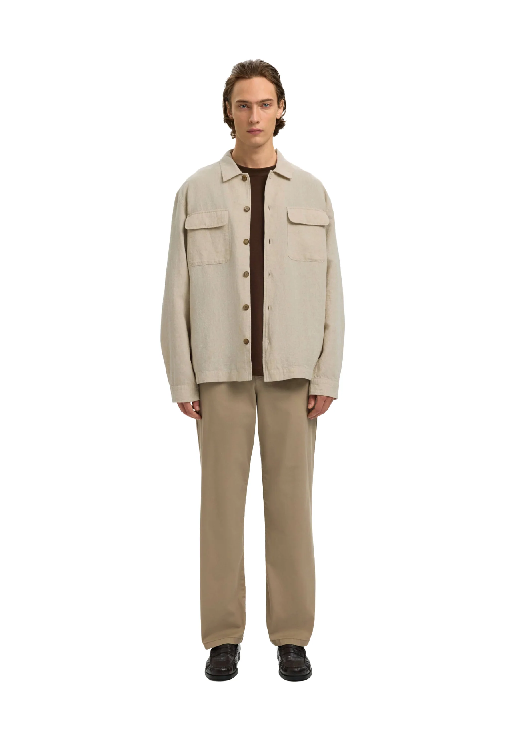 Selected Homme Black Slm-leroy Blend Camicie Uomo | 16096369 - Image 8