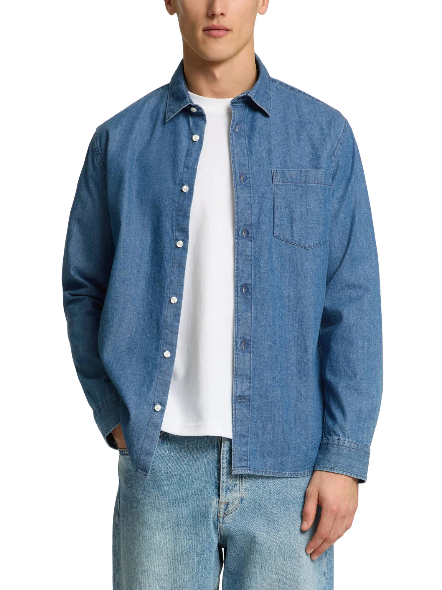 Selected Homme Black Regclaus Carlo Denim Camicie Uomo | 16097482 - Image 2