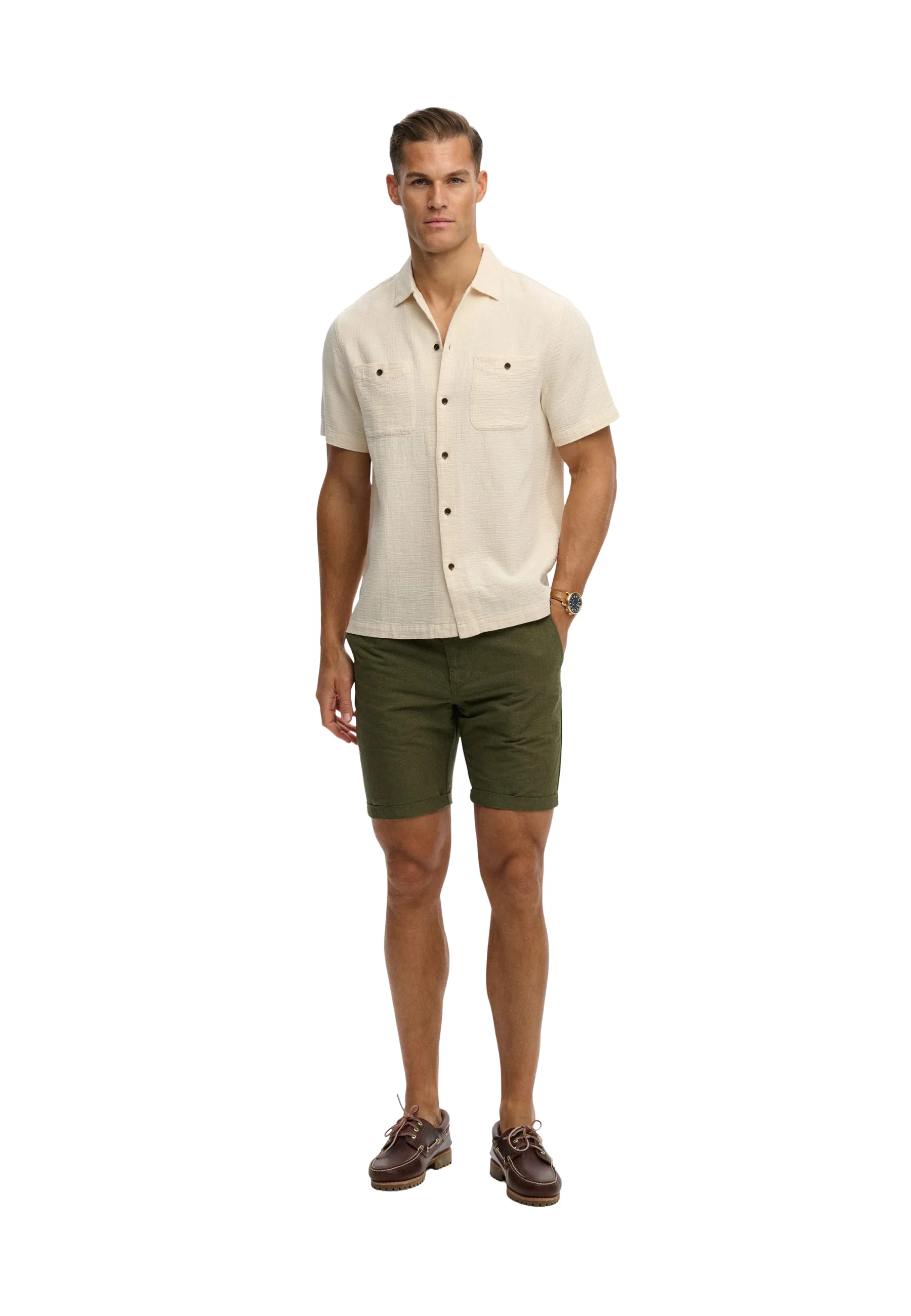 Superdry Merchant Textured Camicie Uomo | M4011123A - Image 10