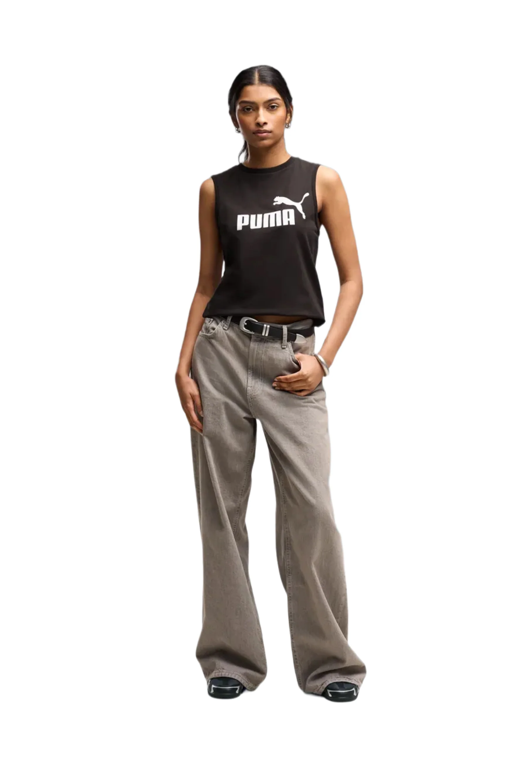 Puma Ess No. 1 Logo Slim Top E Canotte Donna | 684968 - Image 4