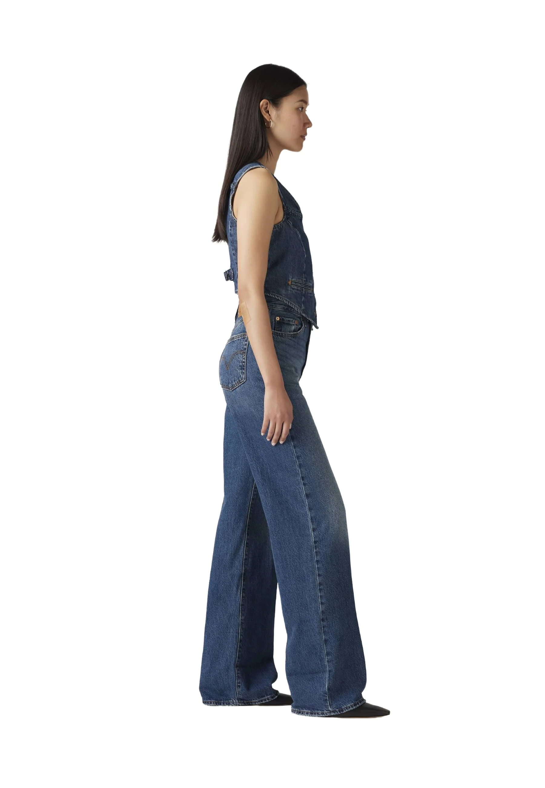 Levi's Ribcage Wide Leg H223 Polar Perimiter Jeans Donna | A6081-0012 - Image 3