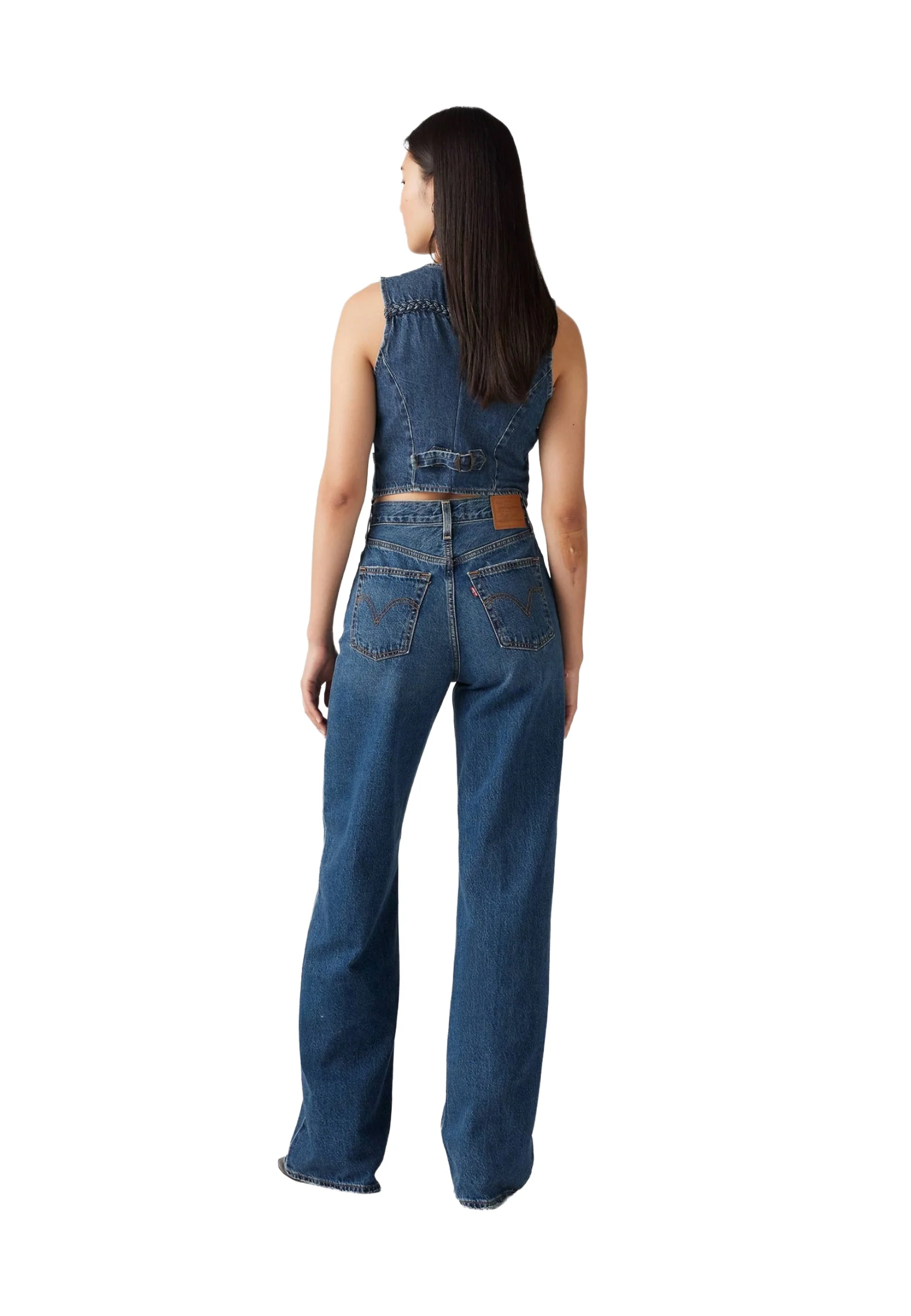 Levi's Ribcage Wide Leg H223 Polar Perimiter Jeans Donna | A6081-0012 - Image 4