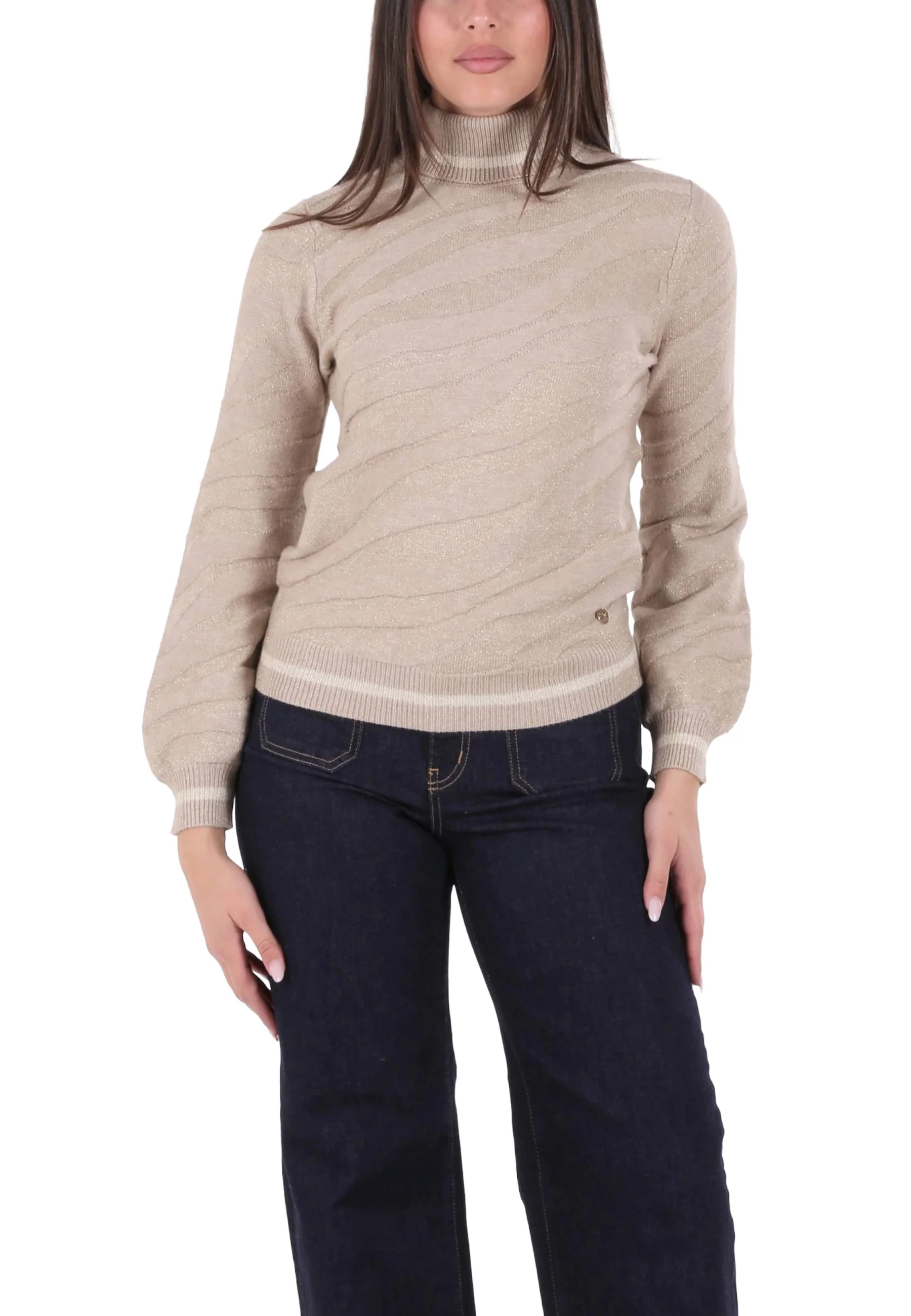 Yes-zee Maglia A Collo Alto Donna | M009 BI00_1 - Image 3