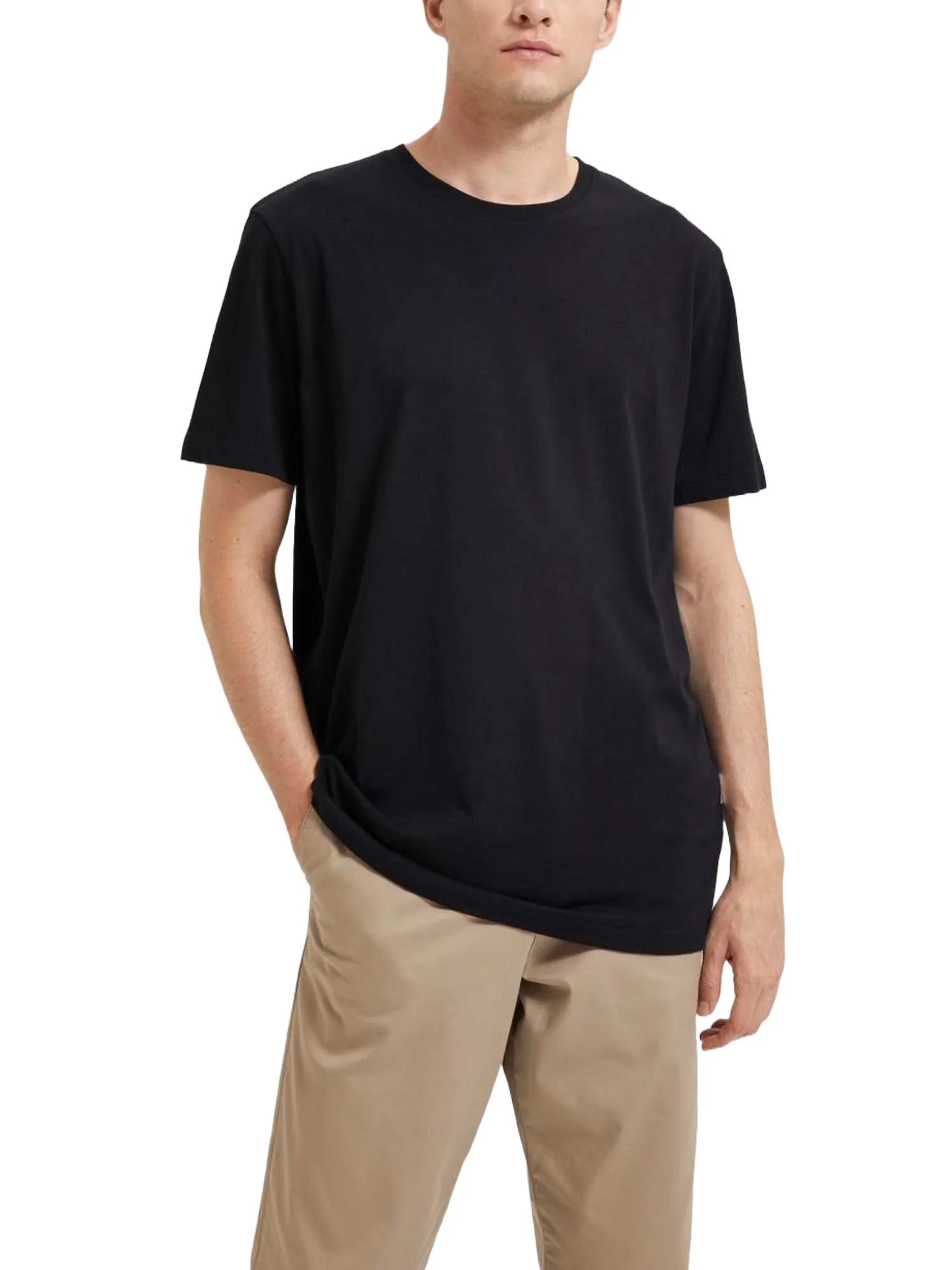 Selected Homme Black T-shirt Uomo | 16087842 - Image 10