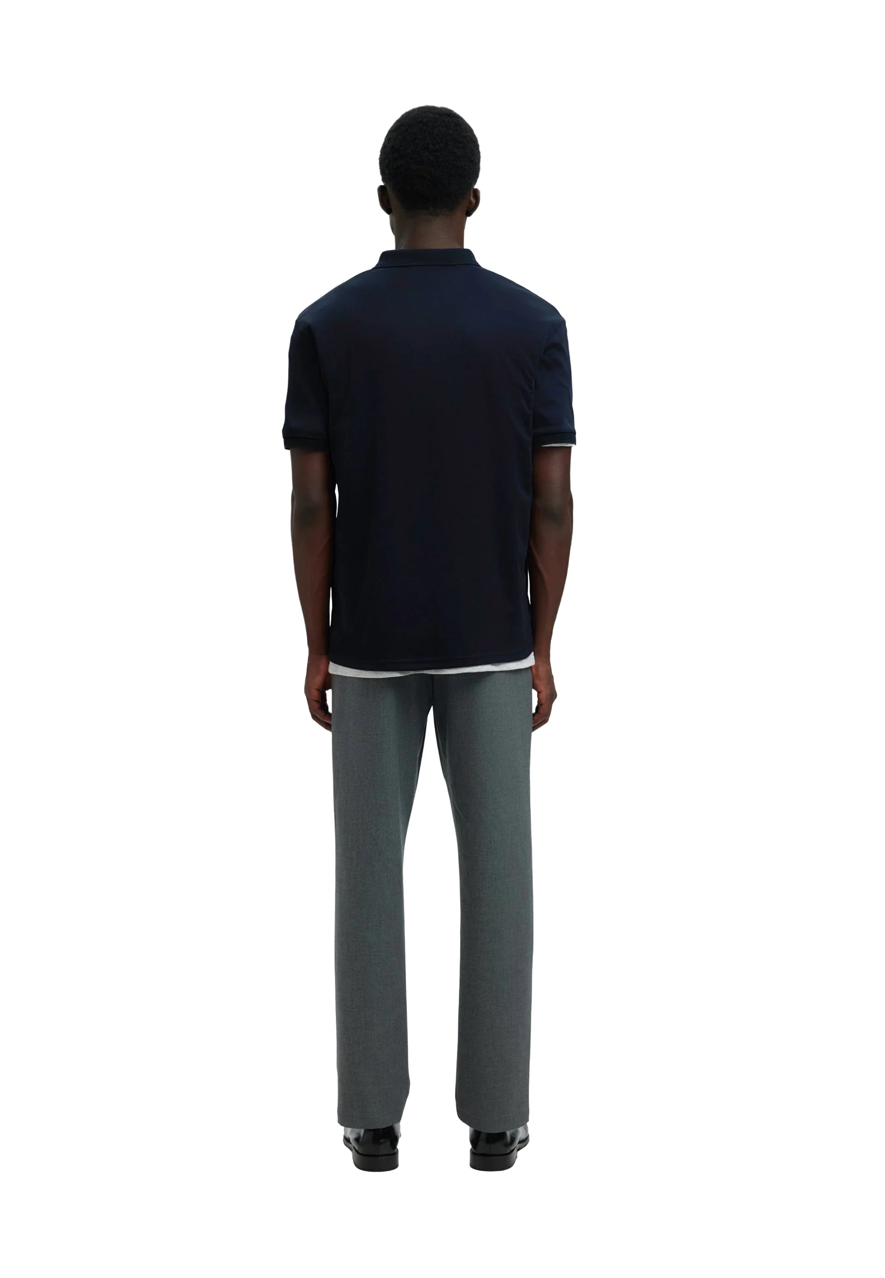 Selected Homme Black Slmfave Button Polo Uomo | 16099994 - Image 13