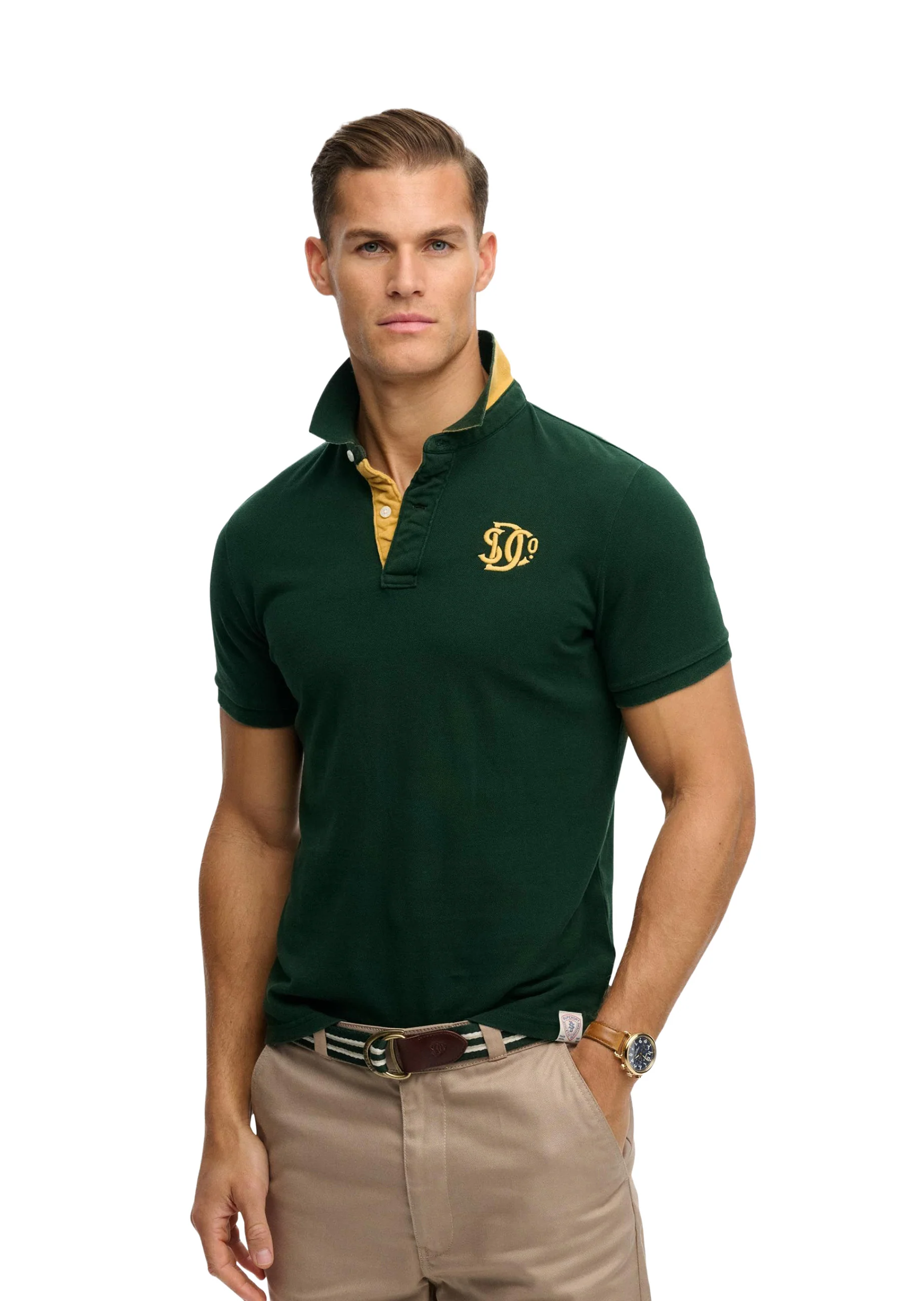 Superdry Pique Monogram Polo Uomo | M1110465A - Image 2