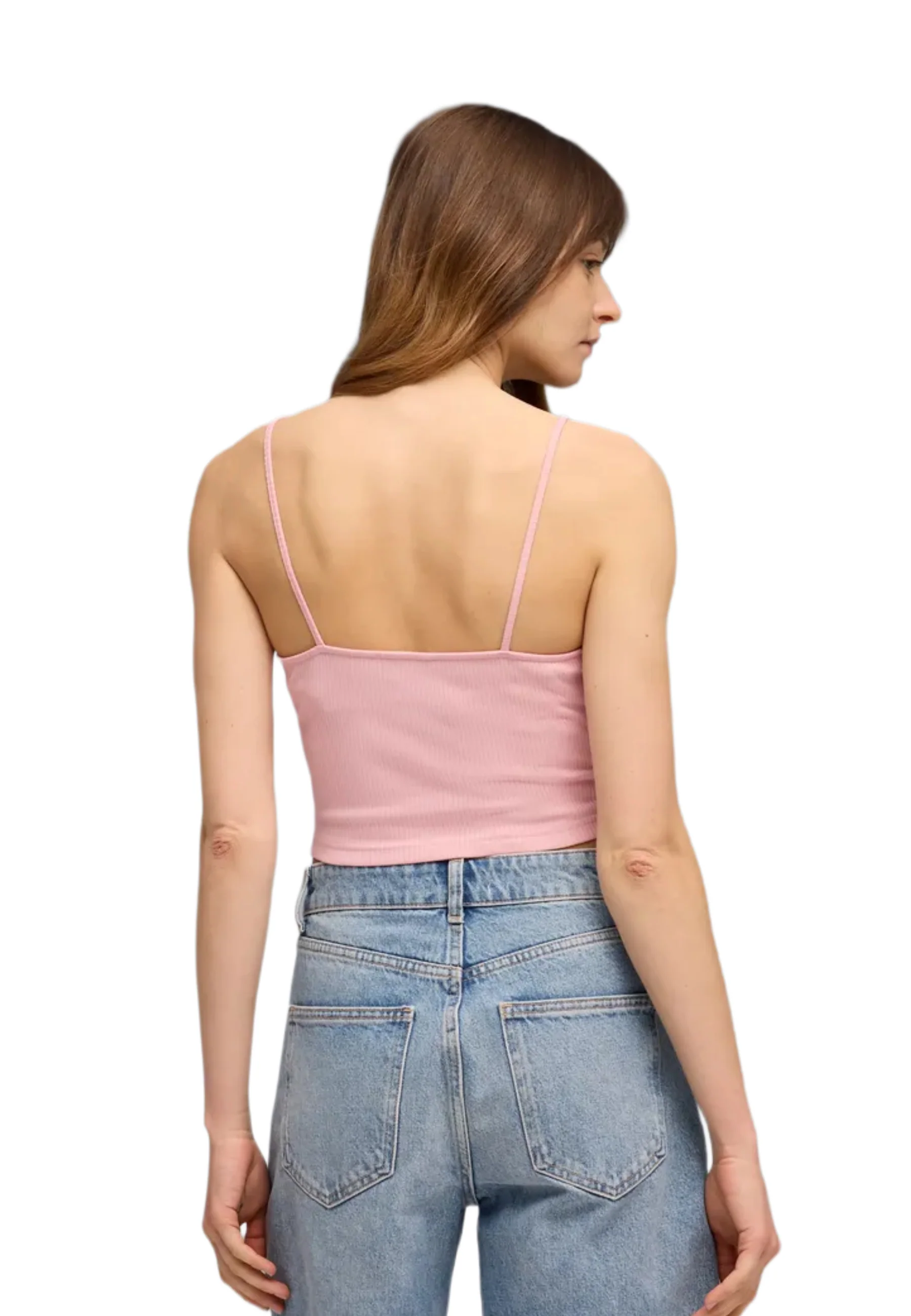 Puma Wardrobe Ess Ribbed Top Sportivo Donna | 629771 - Image 3