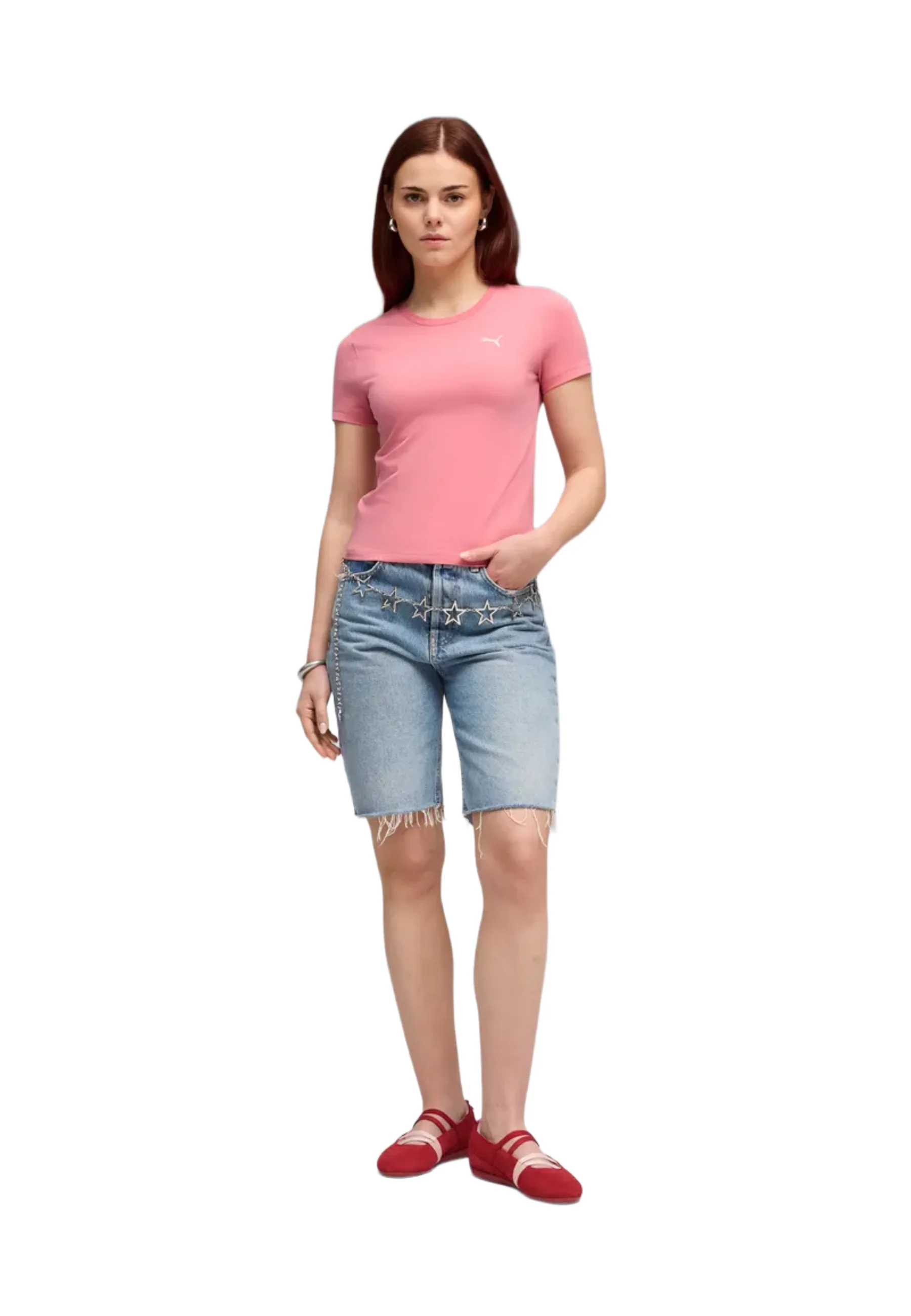 Puma Wardrobe Ess Slim Te T-shirt Donna | 629742 - Image 12